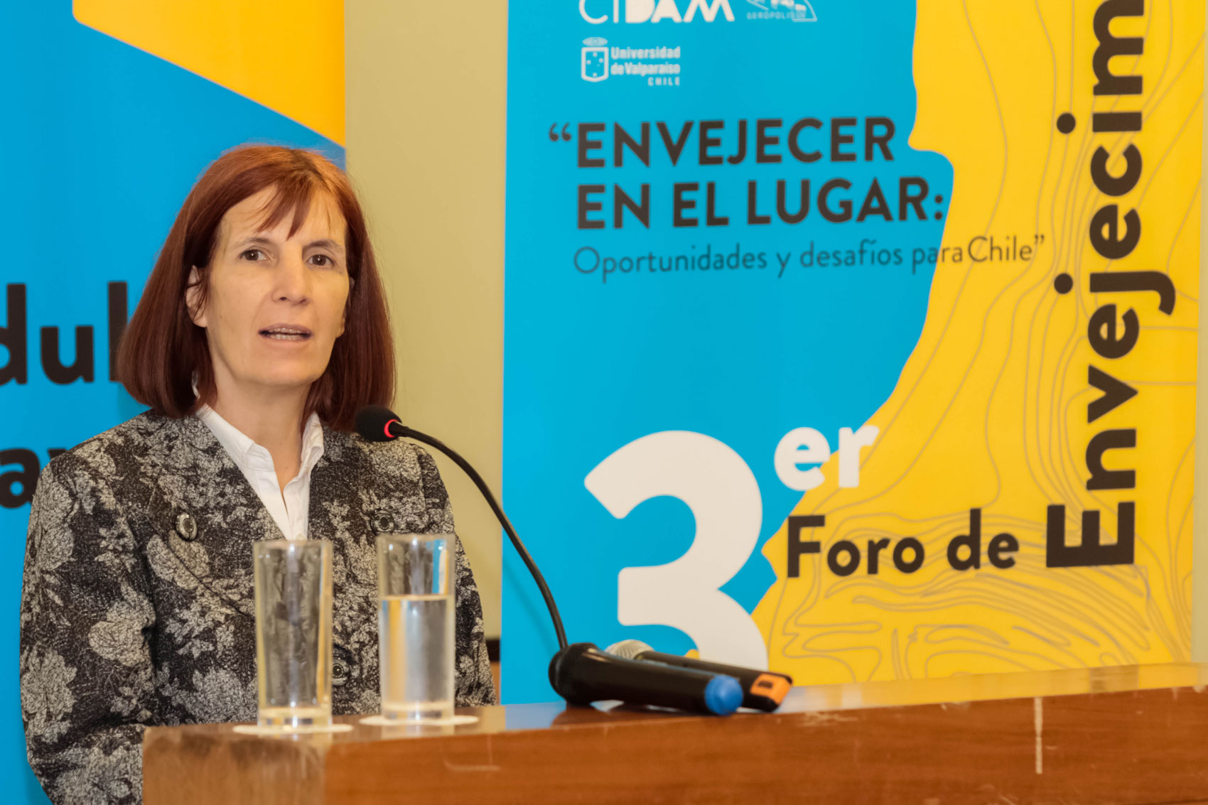 Pamela Cuchí, representante de la OMS en Chile en inauguración del III Foro de Envejecimiento.